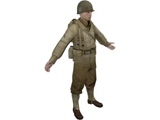 Soldier Rig 3D Model preview