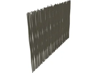 Bamboo Gate 3D Model preview