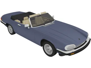 Jaguar XJS Convertible (1975) 3D Model preview