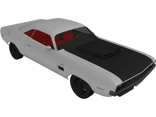 Dodge Challenger TA (1970) 3D Model preview