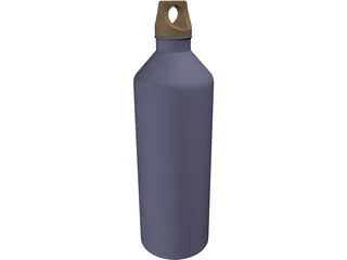 Aluminum Water Bottle 3D Model preview