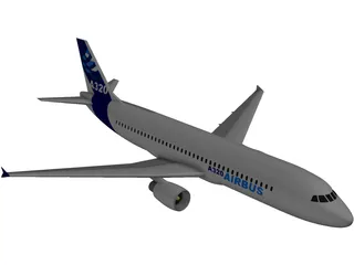 Airbus A320 3D Model preview