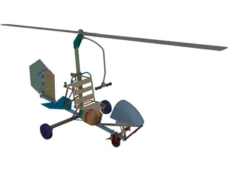 Bensen B-6 Gyrocopter 3D Model preview