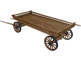 Horse Cart 3D Model preview