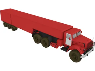 Kraz-6443 3D Model preview