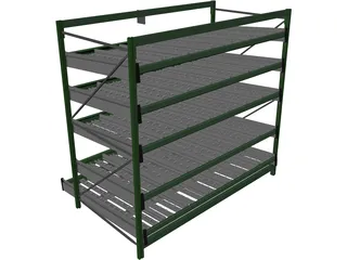 Dinamic Shelves for Picking Lines 3D Model preview