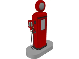 Gas Pump 3D Model preview