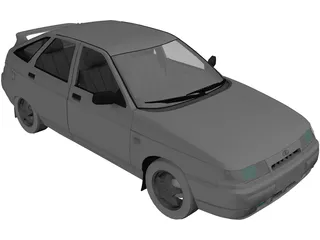 Vaz 2112 Lada 3D Model preview