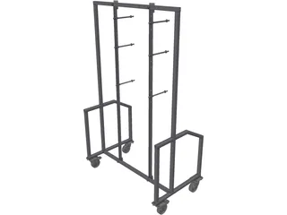 Fixture Shelve Rack 3D Model preview