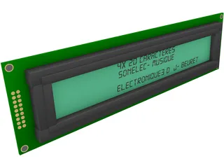 LCD 4x40 3D Model preview