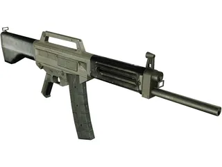 USAS-12 Automatic Shotgun 3D Model preview