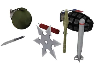 Weapons Collection 3D Model preview