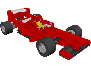 Lego F1 Car 3D Model preview