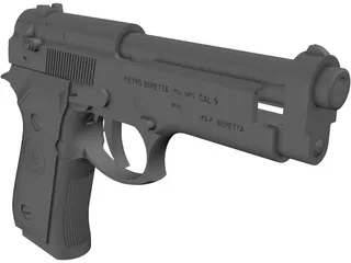 Beretta 92FS 3D Model preview