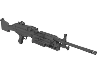 FN Herstal Minimi 3D Model preview