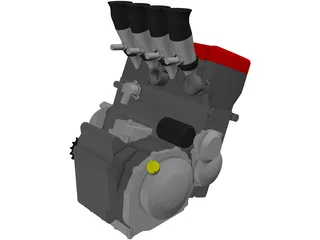 Suzuki GSX-R1000 Engine 3D Model preview