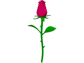 Rose Flower 3D Model preview