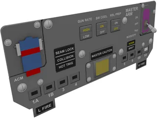 F-14A ACM Panel 3D Model preview
