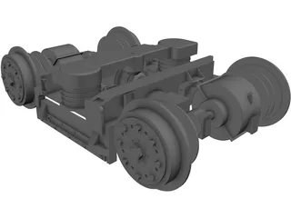 Konstal 105 Tram Rail 3D Model preview