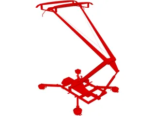 Konstal 105 Tram Pantograph 3D Model preview