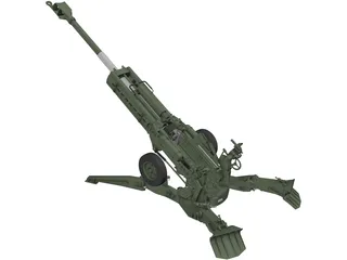 M777 Howitzer 3D Model preview