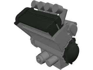 Yamaha R1 5JJ Engine 3D Model preview