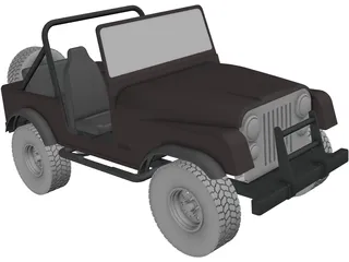 Jeep Wrangler CJ7 (1978) 3D Model preview