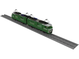 Locomotive Train Russian 3D Model preview