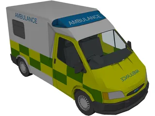 Ford Transit Ambulance 3D Model preview