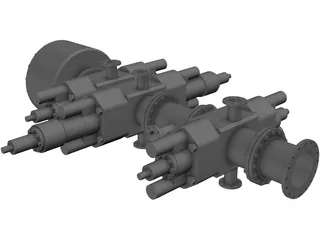 Blowout Preventer Stack 3D Model preview