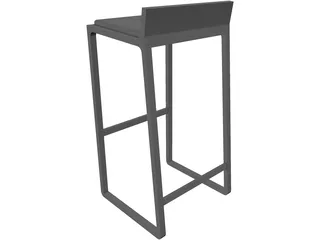 Bar Stool Joe 3D Model preview