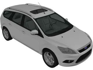 Ford Focus Station Wagon (2008) 3D Model preview