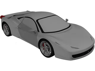 Ferrari 458 Italia 3D Model preview