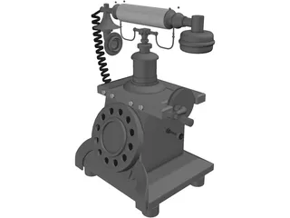 Crosley Old Phone 3D Model preview