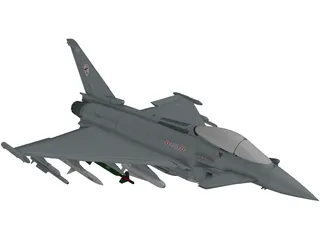 Eurofighter Typhoon 3D Model preview