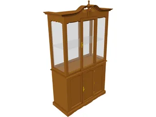 China Cabinet Queen Anne 3D Model preview
