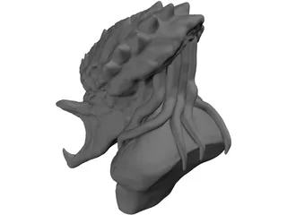 Predator Head 3D Model preview