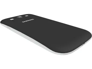 Samsung Galaxy 3 Black 3D Model preview
