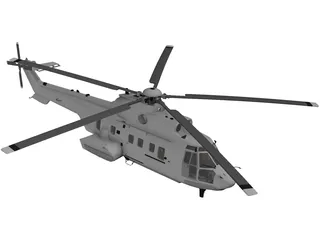 Eurocopter EC225 Super Puma 3D Model preview