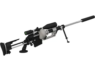 CheyTac M-200 Intervention Rifle 3D Model preview