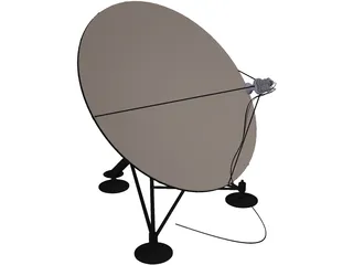 Satellite Dish Antenna 3D Model preview