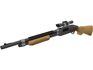Terminator Knight MR-X1 Shotgun 3D Model preview