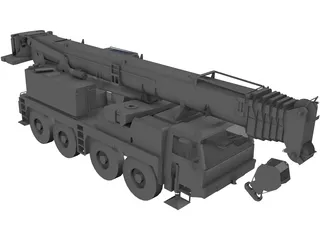 Road Crane 3D Model preview