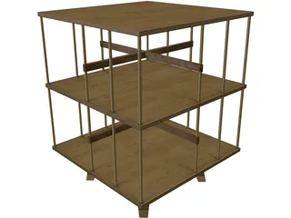 Crosby Library Table 3D Model preview