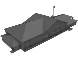Fire Station 3D Model preview
