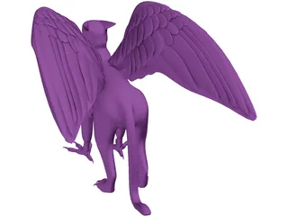 Griffin Statue 3D Model preview