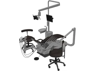 Dental Chairs 3D Model preview