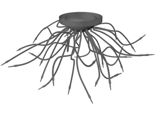 Ceiling Lamp Lussole Octopus 3D Model preview