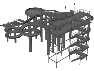 Waterpark 3D Model preview