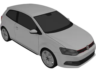 Volkswagen Polo GTi (2012) 3D Model preview